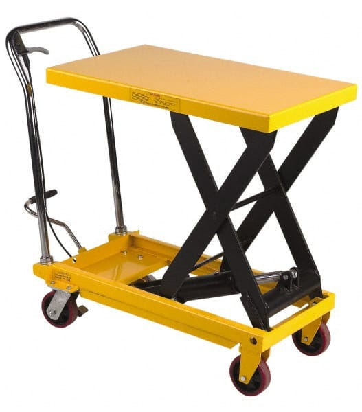 Wesco Industrial Products - 1,000 Lb Capacity Manual Scissor Lift Table - 32" Platform Length x 19-1/2" Platform Width - Exact Tooling