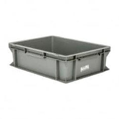 SSI Schaefer - 0.38 Cu Ft, 55 Lb Load Capacity Gray Polypropylene Tote Container - Stacking, 15.8" Long x 11.9" Wide x 4.8" High - Exact Tooling