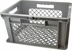 SSI Schaefer - 0.7 Cu Ft, 33 Lb Load Capacity Gray Polypropylene Tote Container - Stacking, 15.8" Long x 11.9" Wide x 8.7" High - Exact Tooling