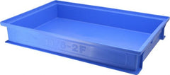 SSI Schaefer - 0.28 Cu Ft, 22 Lb Load Capacity Blue Polyethylene & Conductive PP Tote Container - Stacking, 18.4" Long x 12-1/2" Wide x 2.9" High - Exact Tooling