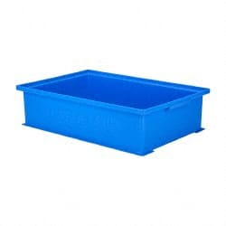 SSI Schaefer - 0.42 Cu Ft, 22 Lb Load Capacity Blue Polyethylene & Conductive PP Tote Container - Stacking, 18.4" Long x 12-1/2" Wide x 4.6" High - Exact Tooling