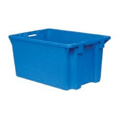 SSI Schaefer - 2.01 Cu Ft, 44 Lb Load Capacity Blue Polypropylene Tote Container - Stacking, Nesting, 23.6" Long x 15.7" Wide x 11.9" High - Exact Tooling
