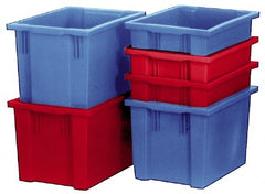 SSI Schaefer - 2.19 Cu Ft, 66 Lb Load Capacity Red Polypropylene Tote Container - Stacking, Nesting, 23.7" Long x 15.8" Wide x 13.8" High - Exact Tooling