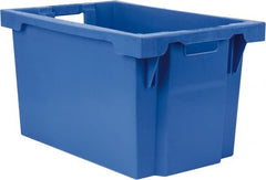 SSI Schaefer - 2.19 Cu Ft, 66 Lb Load Capacity Blue Polypropylene Tote Container - Stacking, Nesting, 23.7" Long x 15.8" Wide x 13.8" High - Exact Tooling
