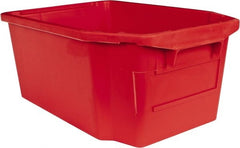 SSI Schaefer - 1.59 Cu Ft, 44 Lb Load Capacity Red Polypropylene Tote Container - Stacking, Nesting, 23.7" Long x 15.8" Wide x 9.9" High - Exact Tooling