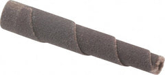 Merit Abrasives - 2" Long x 3/8" Diam, Aluminum Oxide, Full Taper Cartridge Roll - 120 Grit, 1/8" Pilot Hole Diam, Fine Grade - Exact Tooling