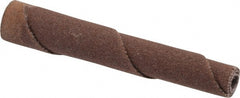 Merit Abrasives - 1/4" Max Roll Diam x 2" OAL, 180 Grit Straight Cartridge Roll - 1/8" Pilot Hole Diam, Very Fine Grade - Exact Tooling