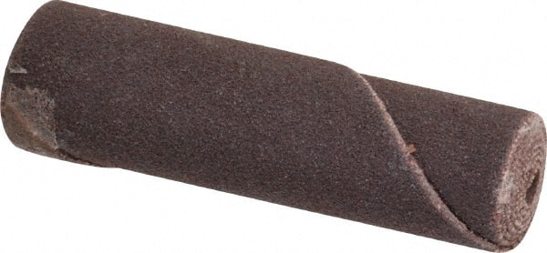 Merit Abrasives - 1/2" Max Roll Diam x 2" OAL, 180 Grit Aluminum Oxide Straight Cartridge Roll - 1/8" Pilot Hole Diam, Very Fine Grade - Exact Tooling