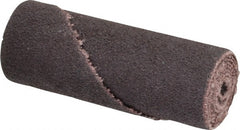 Merit Abrasives - 3/4" Max Roll Diam x 2" OAL, 80 Grit Aluminum Oxide Straight Cartridge Roll - 3/16" Pilot Hole Diam, Medium Grade - Exact Tooling