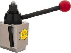 Dorian Tool - 12 and Under Inch Lathe Swing, Wedge Type Quick Change Tool Post - 3-15/16 Inch Tool Post Height, Series AXA, 7/8 to 1-5/8 Inch Centerline Height Range, 4-7/8 Inch Overall Height - Exact Tooling