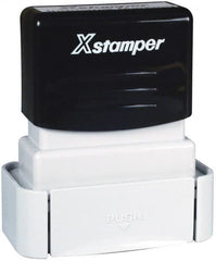 Value Collection - 1-5/8 Inch Long x 1/2 Inch Wide, 1/2 Inch Diameter, Pre-Inked Custom Inspection Stamp - Customized Message, Available in Red, Black, Blue, Green, Purple, White - Exact Tooling