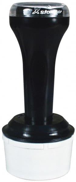 Value Collection - 4-1/2 Inch Long x 2 Inch Wide, 1-3/16 Inch Diameter, Pre-Inked Custom Inspection Stamp - Customized Message, Available in Red, Black, Blue, Green, Purple, White - Exact Tooling