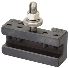 Aloris - Series EA, #1 Turning & Facing Tool Post Holder - 25" & Up Lathe Swing, 4" OAH x 7" OAL, 1-1/2" Max Tool Cutting Size, 2-11/16" Centerline Height - Exact Tooling