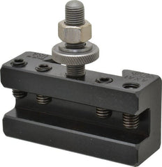 Aloris - Series AXA, #1 Turning & Facing Tool Post Holder - 12" & Under Lathe Swing, 1-1/2" OAH x 3" OAL, 1/2" Max Tool Cutting Size, 15/16" Centerline Height - Exact Tooling