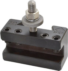 Aloris - Series BXA, #1 Turning & Facing Tool Post Holder - 10 to 15" Lathe Swing, 1-3/4" OAH x 3" OAL, 5/8" Max Tool Cutting Size, 1-1/8" Centerline Height - Exact Tooling