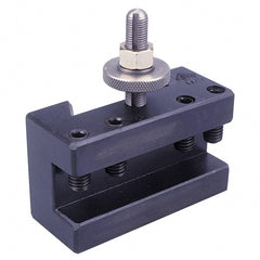 Aloris - Series CXA, #1 Turning & Facing Tool Post Holder - 13 to 18" Lathe Swing, 2-1/8" OAH x 3-1/2" OAL, 3/4" Max Tool Cutting Size, 1-7/16" Centerline Height - Exact Tooling