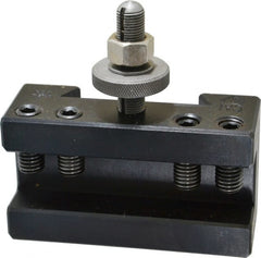Aloris - Series CA, #1 Turning & Facing Tool Post Holder - 14 to 20" Lathe Swing, 2-1/2" OAH x 4-1/2" OAL, 1" Max Tool Cutting Size, 1-11/16" Centerline Height - Exact Tooling