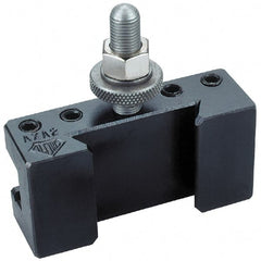 Aloris - Series EA, #2 Boring, Turning & Facing Tool Post Holder - 25" & Up Lathe Swing, 4" OAH x 7" OAL, 1-1/2" Max Tool Cutting Size, 2-11/16" Centerline Height - Exact Tooling