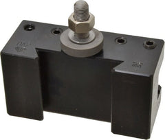 Aloris - Series DA, #2 Boring, Turning & Facing Tool Post Holder - 17 to 48" Lathe Swing, 3-1/8" OAH x 5-7/8" OAL, 1-1/4" Max Tool Cutting Size, 2-3/16" Centerline Height - Exact Tooling