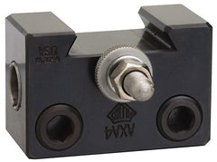Aloris - Series EA, #4 Boring Bar Tool Post Holder - 25" & Up Lathe Swing, 4-1/2" OAH x 7" OAL, 4-1/2" Max Tool Cutting Size, 2-1/4" Centerline Height - Exact Tooling