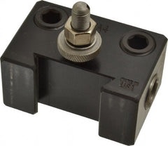 Aloris - Series AXA, #4 Boring Bar Tool Post Holder - 12" & Under Lathe Swing, 1-1/2" OAH x 3" OAL, 3/4" Centerline Height - Exact Tooling