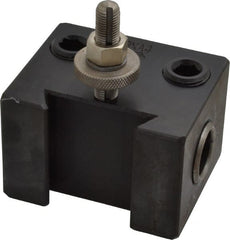 Aloris - Series BXA, #4 Boring Bar Tool Post Holder - 10 to 15" Lathe Swing, 2" OAH x 3" OAL, 1" Centerline Height - Exact Tooling