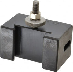 Aloris - Series CXA, #5 Morse Taper Tool Post Holder - 13 to 18" Lathe Swing, 2" OAH x 4-1/2" OAL, 1" Centerline Height - Exact Tooling