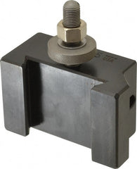 Aloris - Series CA, #5 Morse Taper Tool Post Holder - 14 to 20" Lathe Swing, 2-1/2" OAH x 4-1/2" OAL, 1-1/4" Centerline Height - Exact Tooling