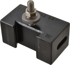 Aloris - Series BXA, #53 Morse Taper Tool Post Holder - 10 to 15" Lathe Swing, 1-3/4" OAH, 7/8" Centerline Height - Exact Tooling