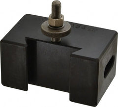 Aloris - Series CXA, #53 Morse Taper Tool Post Holder - 13 to 18" Lathe Swing, 2-1/8" OAH, 1-1/16" Centerline Height - Exact Tooling