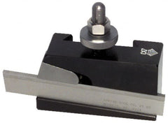 Aloris - Series DA, #7R Universal Parting Blade Tool Post Holder - Reversible - 17 to 48" Lathe Swing, 2-3/4" OAH, 1-1/8" Max Tool Cutting Size, 1" Centerline Height - Exact Tooling