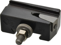 Aloris - Series AXA, #7 Universal Parting Blade Tool Post Holder - 12" & Under Lathe Swing, 1-1/2" OAH, 1/2" Max Tool Cutting Size, 13/16" Centerline Height - Exact Tooling
