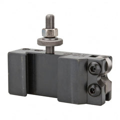 Aloris - Series BXA, #10 Knurling, Turning & Facing Tool Post Holder - 10 to 15" Lathe Swing, 1-3/4" OAH, 2-5/8" Max Tool Cutting Size, 1" Centerline Height - Exact Tooling