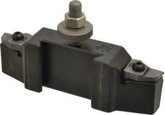 Aloris - Series CA, #16 Turning & Facing Tool Post Holder for Carbide Triangular Inserts - 14 to 20" Lathe Swing, 2-1/4" OAH, 1-1/2" Centerline Height - Exact Tooling