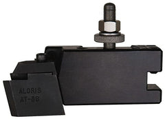Aloris - Series AXA, #81 Threading & Grooving Tool Post Holder - 12" & Under Lathe Swing, 1-5/8" OAH, 1/2" Max Tool Cutting Size, 13/16" Centerline Height - Exact Tooling