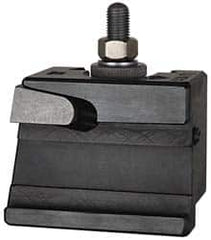 Aloris - Series EA, #71 Cut-Off & Grooving Tool Post Holder - 25" & Up Lathe Swing, 3-3/8" OAH, 3-1/4" Max Tool Cutting Size, 2-1/16" Centerline Height - Exact Tooling