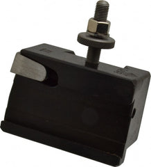 Aloris - Series BXA, #71 Cut-Off & Grooving Tool Post Holder - 10 to 15" Lathe Swing, 2" OAH, 1/4" Max Tool Cutting Size, 15/16" Centerline Height - Exact Tooling