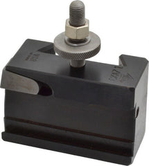 Aloris - Series CXA, #71 Cut-Off & Grooving Tool Post Holder - 13 to 18" Lathe Swing, 2-3/8" OAH, 1/4" Max Tool Cutting Size, 1-15/16" Centerline Height - Exact Tooling