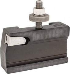 Aloris - Series DA, #71 Cut-Off & Grooving Tool Post Holder - 17 to 48" Lathe Swing, 3-1/4" OAH, 1/4" Max Tool Cutting Size, 2" Centerline Height - Exact Tooling