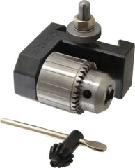 Aloris - Series DA, #35 Dovetail Drill Chuck Tool Post Holder - 17 to 48" Lathe Swing, 2-1/2" OAH, 3/4" Max Tool Cutting Size, 2-13/16" Centerline Height - Exact Tooling