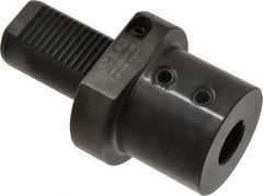 Global CNC Industries - 1" Max Cut, 40mm Shank Diam, VDI Toolholder - 75" Projection, 63mm Nose Diam, For E1, Through Coolant - Exact Tooling