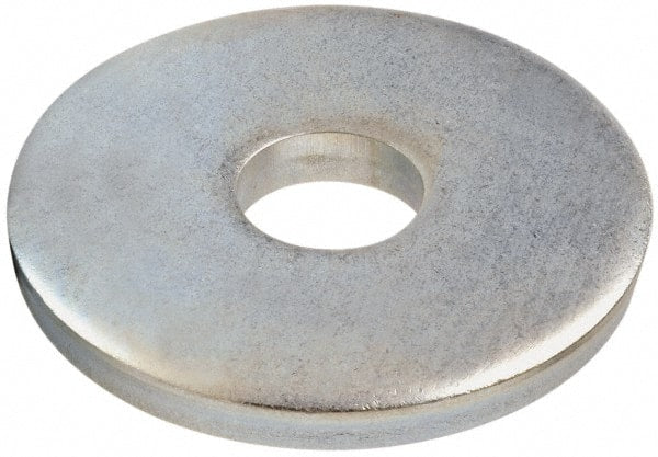 Gibraltar - 7/8" Screw, Steel Fender Flat Washer - 15/16" ID x 3-1/4" OD, 3/8" Thick, Zinc-Plated Finish - Exact Tooling
