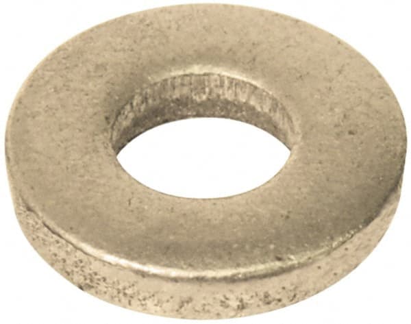 Gibraltar - 3/8" Screw, Grade 12L14 Case Hardened Steel Standard Flat Washer - 13/32" ID x 7/8" OD, 1/8" Thick, Nickel-Plated Finish - Exact Tooling