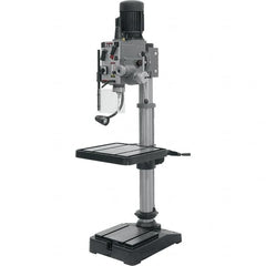 Jet - 20" Swing, Geared Head Drill Press - 12 Speed, 2 hp, Three Phase - Exact Tooling