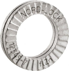Nord-Lock - 1/2", Zinc Flake, Steel Wedge Lock Washer - Grade 2, 0.522 to 0.538" ID - Exact Tooling
