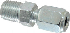 Parker - Metal Flareless Bite Tube Male Connector - 1/4 NPTF - Exact Tooling