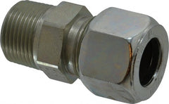 Parker - Metal Flareless Bite Tube Male Connector - 3/4 NPTF - Exact Tooling