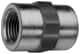 Parker - 1/2 x 3/8 Female Thread, Zinc Plated Steel Industrial Pipe Coupling - FNPTF, 5,000 psi - Exact Tooling