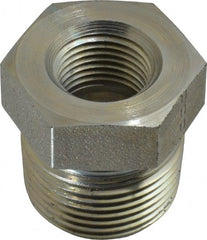 Parker - 3/4 Male Thread x 3/8 Female Thread, Zinc Plated Steel Industrial Pipe Hex Bushing - MNPTF x FNPTF, 5,500 psi - Exact Tooling