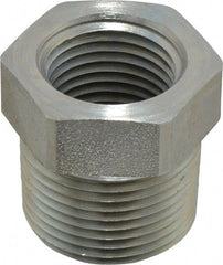 Parker - 3/4 Male Thread x 1/2 Female Thread, Zinc Plated Steel Industrial Pipe Hex Bushing - MNPTF x FNPTF, 5,000 psi - Exact Tooling